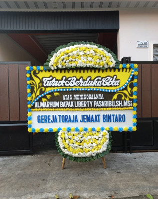 Papan Bunga Duka di Alalak Utara